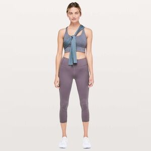 LULULEMON PACE RIVAL CROP 22” SIZE 4 PURPLE MOONPHASE LEGGINGS FULL ON LUXTREME
